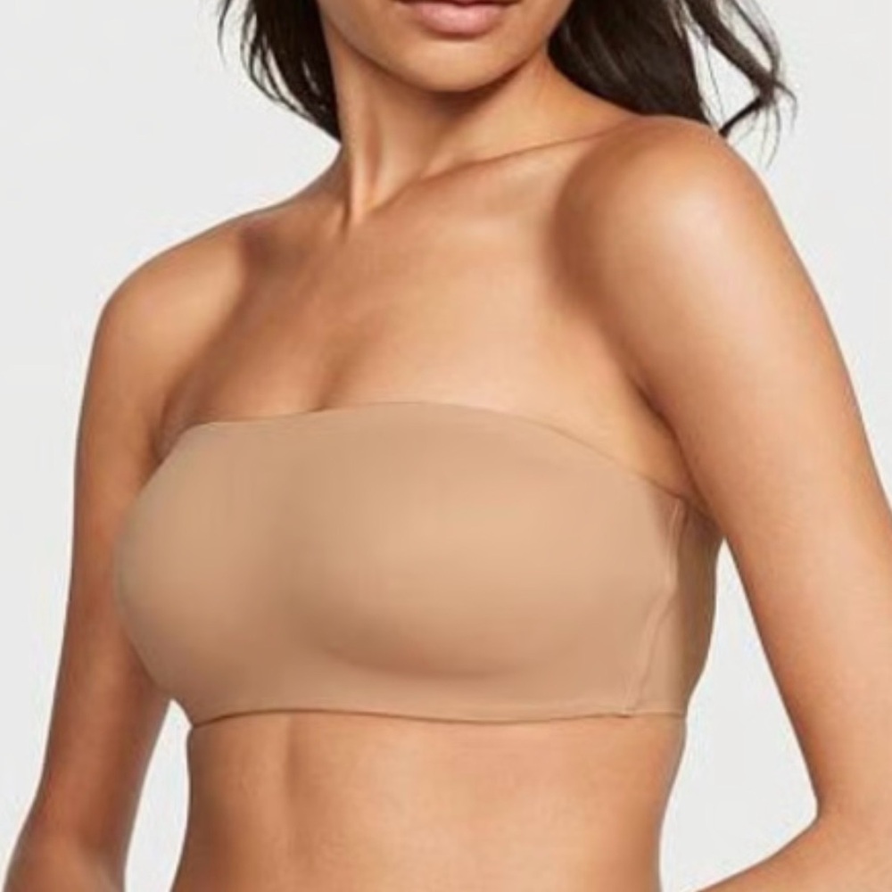 NWT Victoria's Secret Love Cloud Nude Strapless Wireless Bandeau Bra Sz Small